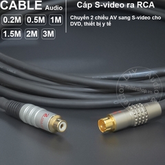 Cáp S-video ra AV DIY 0.2 đến 5 mét - RCA female to Svideo male cable