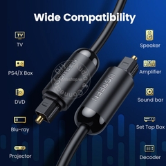 Cáp âm thanh quang số SPDIF 5.1 7.1 Ugreen AV122 1M 1.5M 2M 3M