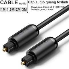 Cáp âm thanh quang số SPDIF 5.1 7.1 Ugreen AV122 1M 1.5M 2M 3M