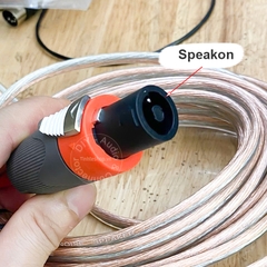 Dây từ Cục đẩy sang loa công suất 1200W - Speakon to XLR male speaker cable OFC copper core 2x2.5mm
