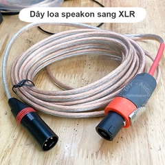 Dây từ Cục đẩy sang loa công suất 1200W - Speakon to XLR male speaker cable OFC copper core 2x2.5mm