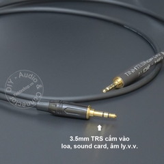 Cáp thu nhạc phát live cổng 3.5mm từ Mixer Âm ly DAC - 3.5mm 3-pole to 3.5mm 4-pole audio cable for recording and streaming on smartphones and tablets.