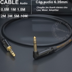 Dây 6 ly TRS balnced DIY 0.5 đến 10 mét - 6.35mm stereo audio cable