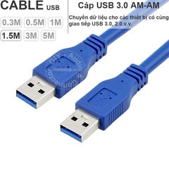 Dây USB 3.0 AM AM 0.2 đến 5 mét - USB 3.0 2 male cable