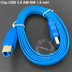 Dây cáp USB 3.0 AM sang BM 1.5 mét Unitek Y-C413 -  USB 3.0 type A male to type B male cable