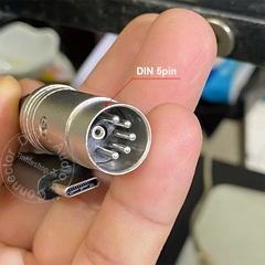 Dây USB C sang DIN 5pin chuyển âm thanh từ Smartphone Tablet sang Âm ly Đài Cát sét cổ Châu Âu