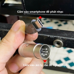 Dây USB C sang DIN 5pin chuyển âm thanh từ Smartphone Tablet sang Âm ly Đài Cát sét cổ Châu Âu
