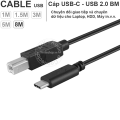 Cáp USB USB C sang USB BM cắm cho Máy in, Sound card - USB-CM to USB 2.0 BM cable