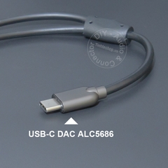 USB C sang 3.5 1 bên micro 1 bên audio 20Cm - Type-C audio cable divided into 2 3.5mm ports, one side microphone, one side HIFI audio DAC ALC5686