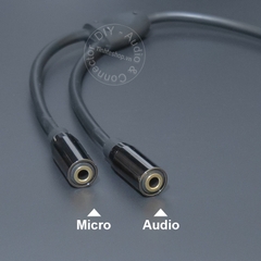 USB C sang 3.5 1 bên micro 1 bên audio 20Cm - Type-C audio cable divided into 2 3.5mm ports, one side microphone, one side HIFI audio DAC ALC5686