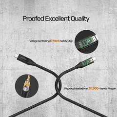 Cáp USB C 4 thunderbolt 40Gbps 8K@60Hz - USB 4 (USB-IF Certified) 100W PD Fast Charging Cable with 8K@60Hz and 40Gbps