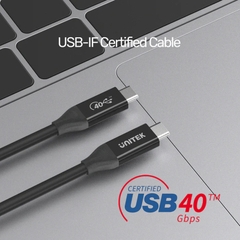 Cáp USB C 4 thunderbolt 40Gbps 8K@60Hz - USB 4 (USB-IF Certified) 100W PD Fast Charging Cable with 8K@60Hz and 40Gbps