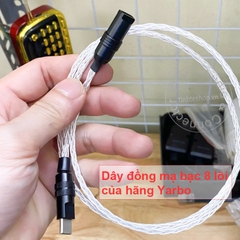 Dây USB C nối dài cho DAC AMP hỗ trợ sạc nhanh lõi đồng mạ bạc Yarbo
