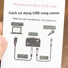 USB sang canon cắm Microphone condenser cho Laptop PC
