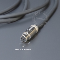 Dây 2 đầu mini XLR 4pin đực sang cái 0.2 đến 40 mét - DIY 4pin mini XLR male to female microphone cable