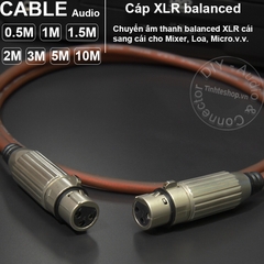 Dây XLR cái sang XLR cái DIY 0.5M đến 5M - XLR female to XLR female cable