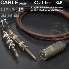 Cáp canon đực ra 2 jack 6ly mono DIY 0.5M đến 5M - 2 jack 6.5mm mono to XLR male cable