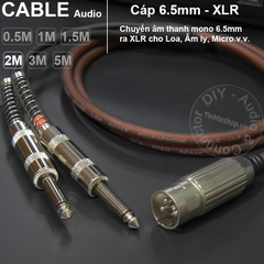 Cáp canon đực ra 2 jack 6ly mono DIY 0.5M đến 5M - 2 jack 6.5mm mono to XLR male cable
