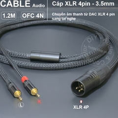 Dây tai nghe XLR 4pin sang 3.5 cho DAC HIFIMAN FIIO TOPING.v.v.