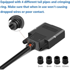 DB15 Solderless Female RS232 D-SUB Serial Adapters, 16mm thinner 15 Pin Port Terminal Solderfree Breakout Board Connector with Case Accessories