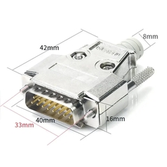 Đầu hàn dây DB15 vỏ kim loại, chân đồng HD-Link Y-1523F