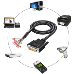 DB15 Male RS232 15 Pin Serial Extension Cable, RS232 D-SUB DB15 Serial to 15 Bare Wire Breakout Board Connector