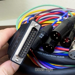 Dây line 25 chân sang 8 cổng canon đực cái 3 mét - Hosa DTF-803 8-channel DB25 to XLR Female Snake