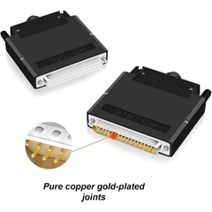 Jack nối DB37 không cần hàn - Thinner DB37 Solderless Serial Female Adapter Connector, RS232 D-SUB to 37-pin Port Terminal Breakout Board with Case Long Bolts Tail Pipe