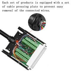 DB44 Solderless Connector, Female RS232 D-SUB Serial to 44-pin Port Terminal Adapter Breakout Board with Case Long Bolts Tail Pipe