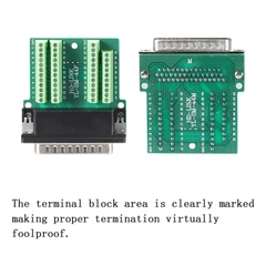 Đầu nối DB44 đực không cần hàn - DB44 Solderless Connector, Male RS232 D-SUB Serial to 44-pin Port Terminal Adapter Breakout Board with Case Long Bolts Tail Pipe
