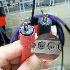 Rắc loa cho âm ly Châu Âu Bang & Olufsen dây đồng Van Den Hul - 2-pin DIN audio plug from amplifier to banana plug
