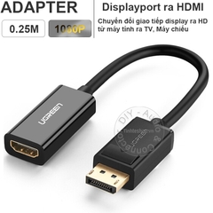 Displayport ra HDMI 4K 25Cm Ugreen MM137 40363 - Displayport to HDMI adapter support 4K 30Hz