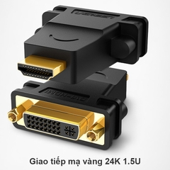 Đầu chuyển đổi HDMI đực sang DVI cái hoặc ngược lại DVI ra HDMI full HD 1080P Ugreen 20123