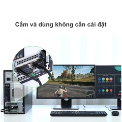 Đầu đổi DVI sang HDMI - Khẩu chuyển HDMI cái sang DVI đực full HD 1080P Ugreen 20124