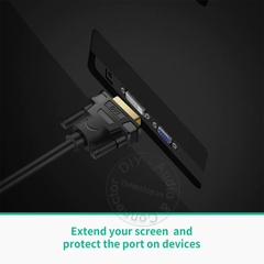 DVI sang HDMI Ugreen 20218 full HD1080P - Cáp chuyển HDMI ra DVI 22Cm