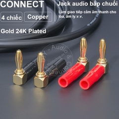 Jack càng cua cho Loa Âm ly 4 chiếc - Y-type audio jack for Speaker or Amplifier terminal