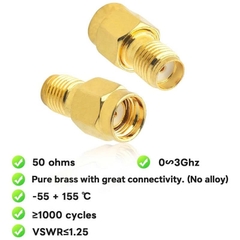 Đầu chuyển đổi RP-SMA cái (Không có chân) sang RP-SMA đực (Không có chân) - RF-SMA female to RP-SMA male adapter (without pins)