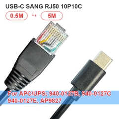 USB C sang cổng mạng RJ50 10P10C cho bộ lưu điện tương thích với APC UPS PowerChute và TrueNAS