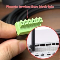 Dây 6pin Phoenix terminal Euro block sang 2 RCA cho bộ thiết bị hội nghị truyền hình Webex Room Kit Pro