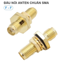 Jack chuyển SMA cái sang cái chống thấm nước gắn bảng điều khiển - Bộ 2 đầu nối SMA gắn bảng chống thấm nước dùng cho ăng-ten đồng trục RF, có lỗ gắn trên vách ngăn.