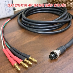 Dây 4pin GX12 GX16 sang 4 đầu bắp chuối tùy chỉnh theo yêu cầu
