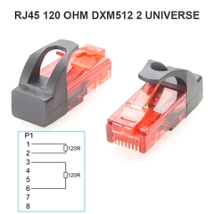 RJ45 120 Ohm DMX512 Terminator 1 Universe RJ45-DMXTERM-120 RJ45 8P8C Plug Termination Resistor for DMX Signal Stability