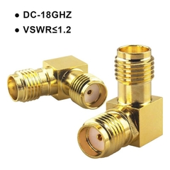 Đầu nối SMA  cái vuông góc dành cho anten, wifi, bộ thu sống radio - 90-degree right-angle female SMA connector