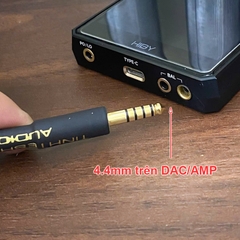 Dây 4.4 balanced sang 2 đầu bông sen cái chuyển âm thanh từ DAC AMP sang Loa Âm ly