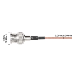 Cáp BNC đực bấm 1 đầu - RG316 50 Ohm BNC male cable with open terminal connectors