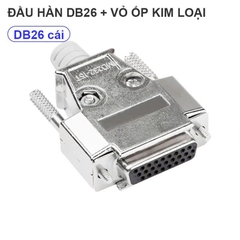 Jack hàn DB26 cái (Female) kèm vỏ ốp kim loại.