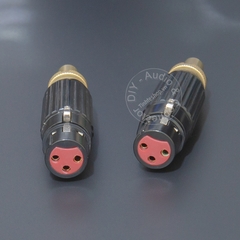 Rắc canon cái ra hoa sen lõi đồng mạ bạc 1 cặp DIY - 2pcs XLR female to lotus female silver plated copper core cable