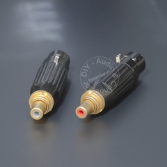 Rắc canon cái ra hoa sen lõi đồng mạ bạc 1 cặp DIY - 2pcs XLR female to lotus female silver plated copper core cable