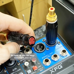 Rắc canon cái ra hoa sen lõi đồng mạ bạc 1 cặp DIY - 2pcs XLR female to lotus female silver plated copper core cable