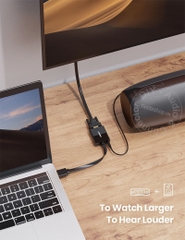 HD sang VGA + audio Ugreen MM103 40248 - HDMI to VGA adapter